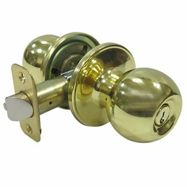 Marquee Protection Tru-Guard Ball Style Knob Entry Lockset - Polished Brass MA3242299